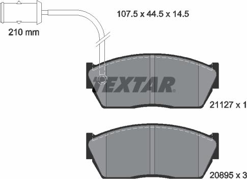 Textar 2112701 - Komplet Pločica, disk-kočnica www.molydon.hr