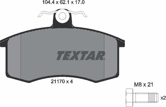 Textar 2117002 - Komplet Pločica, disk-kočnica www.molydon.hr