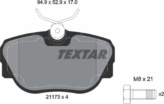 Textar 2117302 - Komplet Pločica, disk-kočnica www.molydon.hr