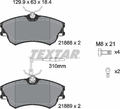 Textar 2188801 - Komplet Pločica, disk-kočnica www.molydon.hr