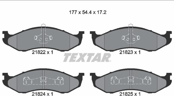 Textar 2182202 - Komplet Pločica, disk-kočnica www.molydon.hr