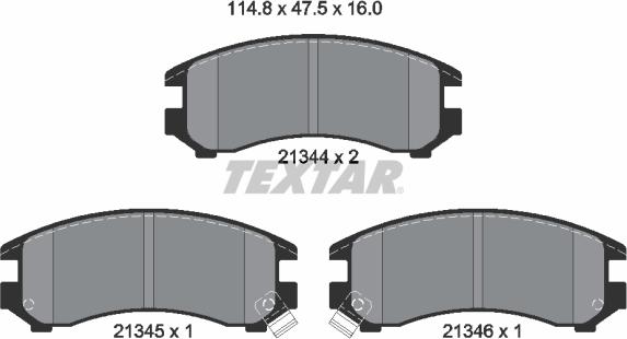 Textar 2134401 - Komplet Pločica, disk-kočnica www.molydon.hr