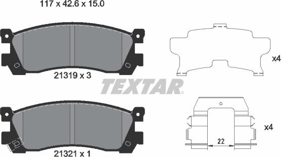 Textar 2131903 - Komplet Pločica, disk-kočnica www.molydon.hr