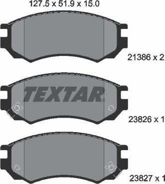 Textar 2138604 - Komplet Pločica, disk-kočnica www.molydon.hr