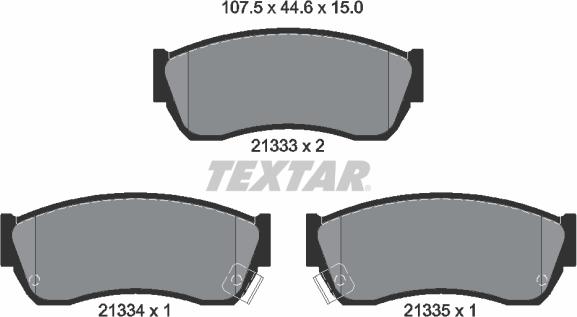 Textar 2133301 - Komplet Pločica, disk-kočnica www.molydon.hr