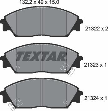 Textar 2132201 - Komplet Pločica, disk-kočnica www.molydon.hr