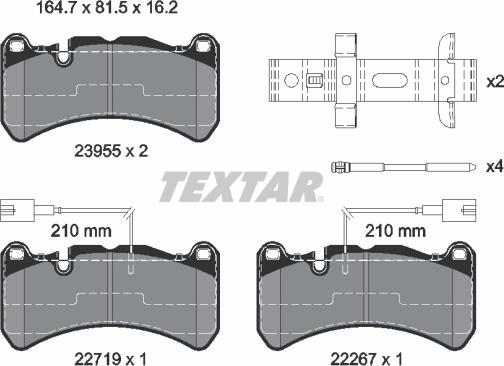 Textar 2395503 - Komplet Pločica, disk-kočnica www.molydon.hr