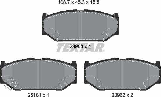 Textar 2396302 - Komplet Pločica, disk-kočnica www.molydon.hr