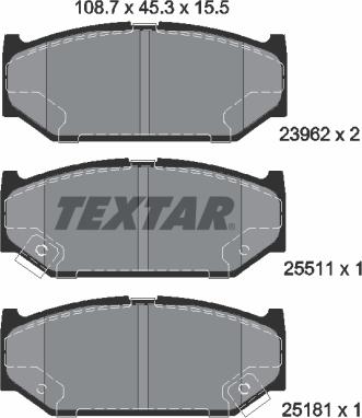 Textar 2396201 - Komplet Pločica, disk-kočnica www.molydon.hr