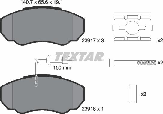 Textar 2391701 - Komplet Pločica, disk-kočnica www.molydon.hr