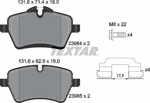 Textar 2398401 - Komplet Pločica, disk-kočnica www.molydon.hr