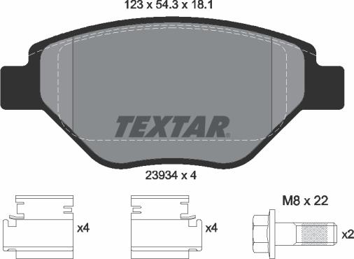 Textar 2393401 - Komplet Pločica, disk-kočnica www.molydon.hr