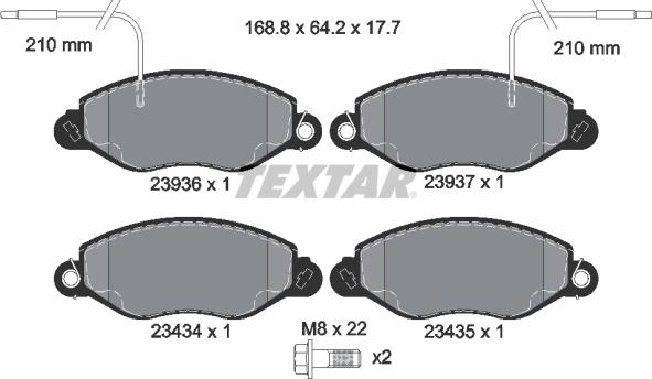 Textar 2393601 - Komplet Pločica, disk-kočnica www.molydon.hr