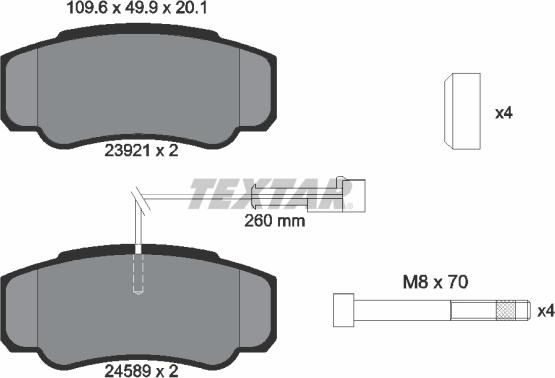 Textar 2392103 - Komplet Pločica, disk-kočnica www.molydon.hr