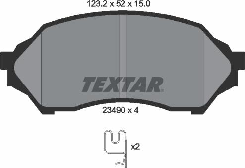 Textar 2349002 - Komplet Pločica, disk-kočnica www.molydon.hr