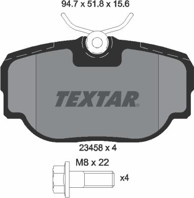 Textar 2345801 - Komplet Pločica, disk-kočnica www.molydon.hr