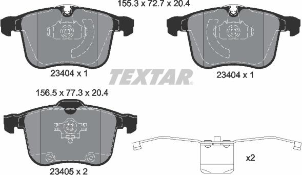 Textar 2340404 - Komplet Pločica, disk-kočnica www.molydon.hr