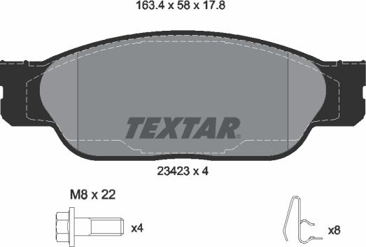 Textar 2342301 - Komplet Pločica, disk-kočnica www.molydon.hr