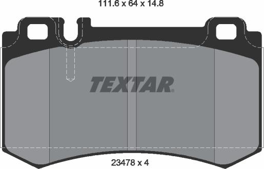 Textar 2347802 - Komplet Pločica, disk-kočnica www.molydon.hr