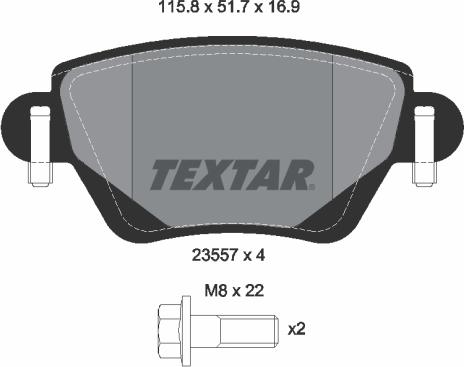 Textar 2355702 - Komplet Pločica, disk-kočnica www.molydon.hr