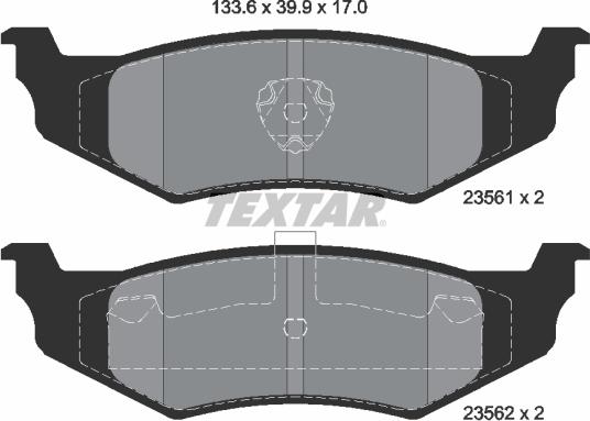 Textar 2356102 - Komplet Pločica, disk-kočnica www.molydon.hr