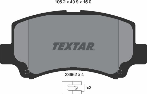 Textar 2366201 - Komplet Pločica, disk-kočnica www.molydon.hr