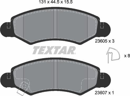 Textar 2360501 - Komplet Pločica, disk-kočnica www.molydon.hr