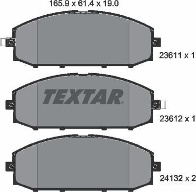 Textar 2361101 - Komplet Pločica, disk-kočnica www.molydon.hr