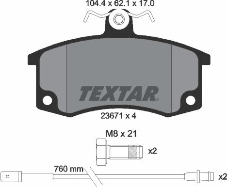 Textar 2367101 - Komplet Pločica, disk-kočnica www.molydon.hr