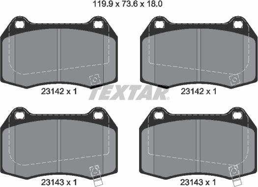 Textar 2314204 - Komplet Pločica, disk-kočnica www.molydon.hr