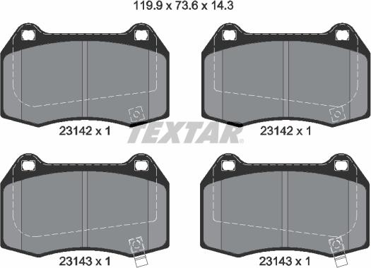 Textar 2314201 - Komplet Pločica, disk-kočnica www.molydon.hr