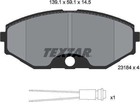 Textar 2318402 - Komplet Pločica, disk-kočnica www.molydon.hr