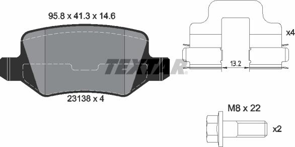 Textar 2313803 - Komplet Pločica, disk-kočnica www.molydon.hr