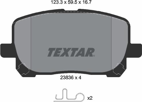 Textar 2383601 - Komplet Pločica, disk-kočnica www.molydon.hr