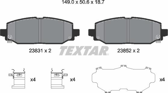 Textar 2383101 - Komplet Pločica, disk-kočnica www.molydon.hr