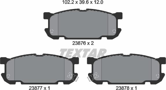 Textar 2387601 - Komplet Pločica, disk-kočnica www.molydon.hr