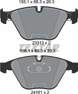 Textar 2331303 - Komplet Pločica, disk-kočnica www.molydon.hr