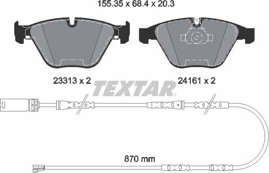 Textar 2331307 - Komplet Pločica, disk-kočnica www.molydon.hr