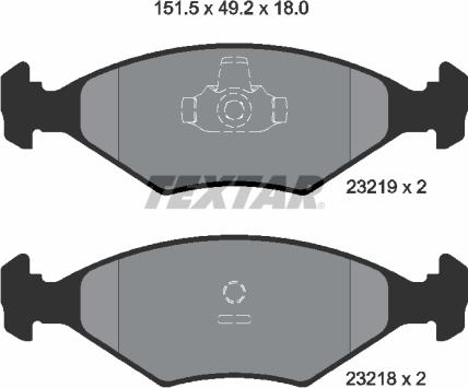 Textar 2321901 - Komplet Pločica, disk-kočnica www.molydon.hr