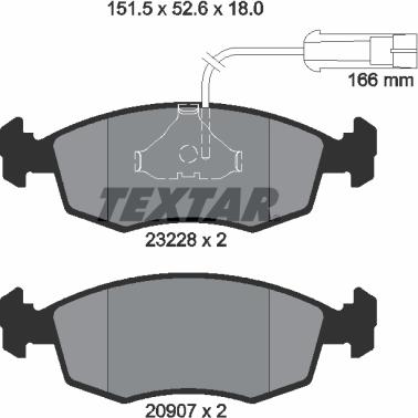 Textar 2322702 - Komplet Pločica, disk-kočnica www.molydon.hr