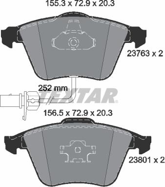 Textar 2376302 - Komplet Pločica, disk-kočnica www.molydon.hr