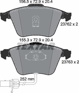 Textar 2376201 - Komplet Pločica, disk-kočnica www.molydon.hr