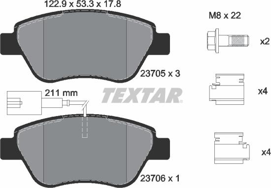 Textar 2370581 - Komplet Pločica, disk-kočnica www.molydon.hr