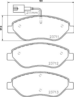 Textar 2371102 - Komplet Pločica, disk-kočnica www.molydon.hr