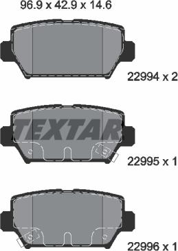 Textar 2299401 - Komplet Pločica, disk-kočnica www.molydon.hr