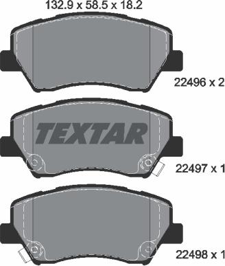 Textar 2249601 - Komplet Pločica, disk-kočnica www.molydon.hr