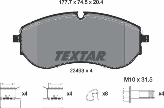 Textar 2249301 - Komplet Pločica, disk-kočnica www.molydon.hr