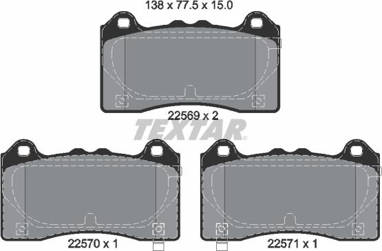 Textar 2256901 - Komplet Pločica, disk-kočnica www.molydon.hr