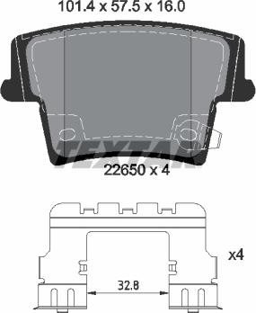 Textar 2265001 - Komplet Pločica, disk-kočnica www.molydon.hr