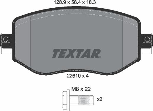 Textar 2261001 - Komplet Pločica, disk-kočnica www.molydon.hr